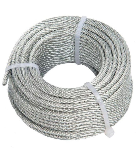 CABLE DE ACERO 6X7+1 5mm rollo 100 mtrs